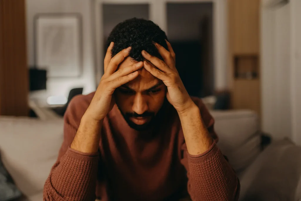 Man feeling hurt