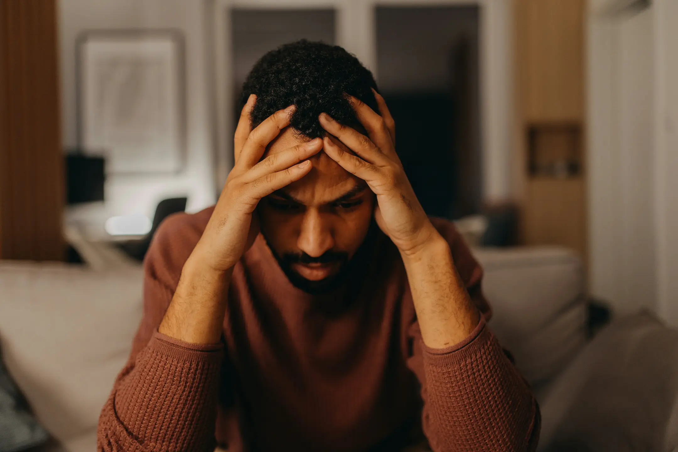 Man feeling hurt
